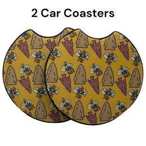 Boho Indian Car Coaster 2 Pack